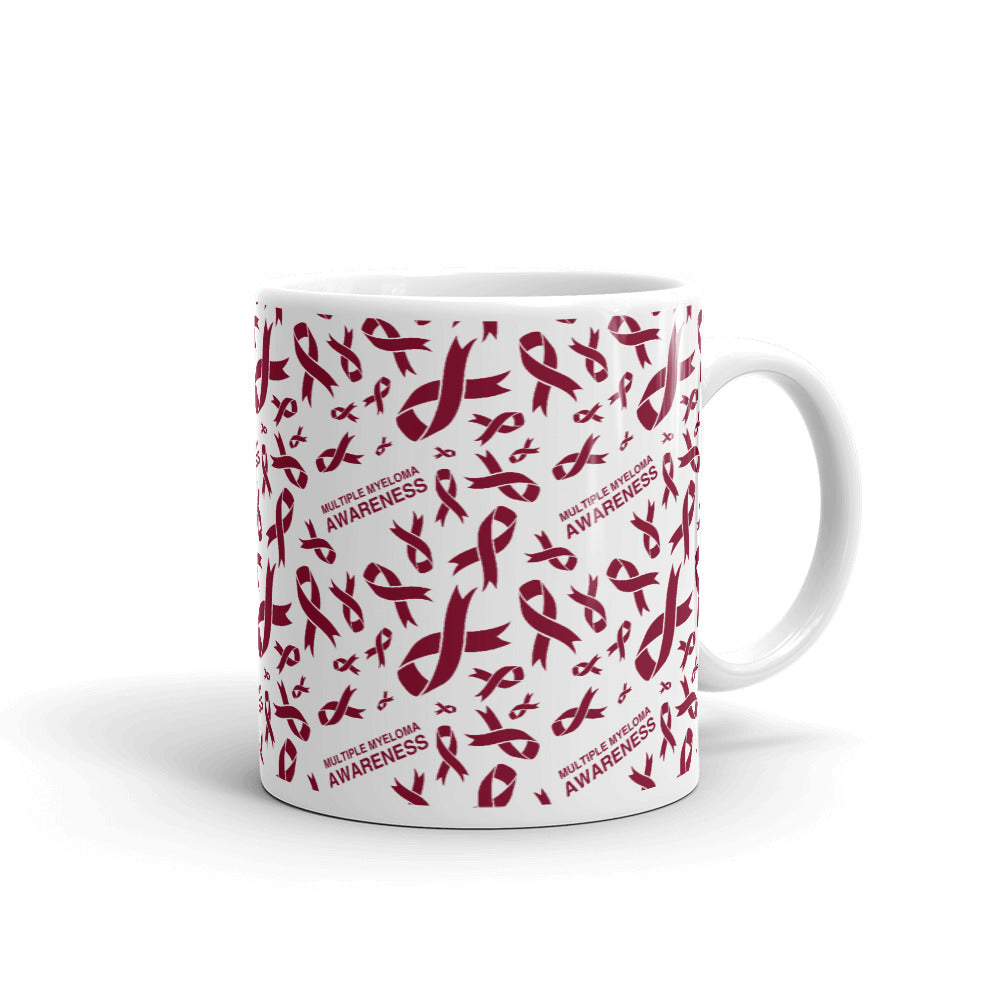 Multiple Myeloma Awareness Ribbon Pattern Mug