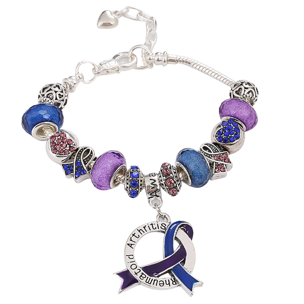 Rheumatoid Arthritis Awareness Luxury Charm Bracelet