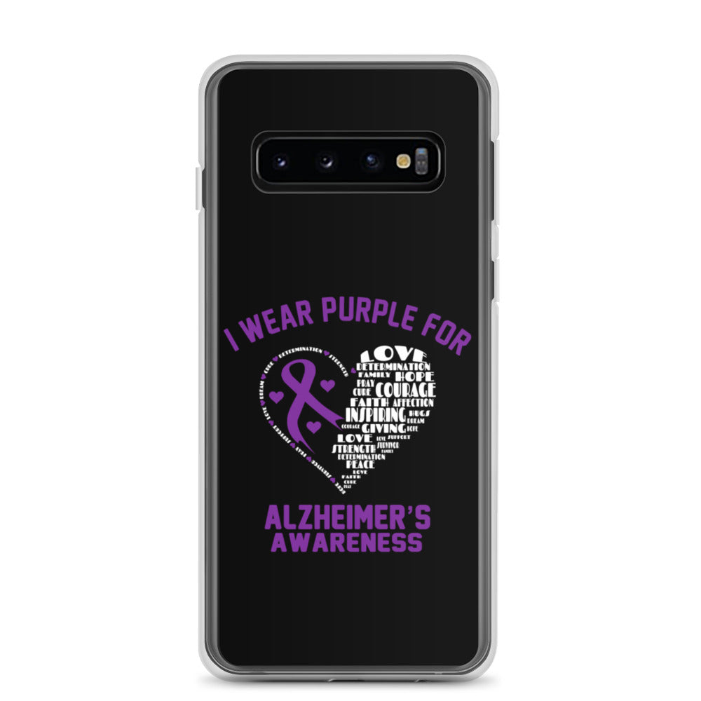 Alzheimer’s Awareness I Wear Purple Samsung Phone Case