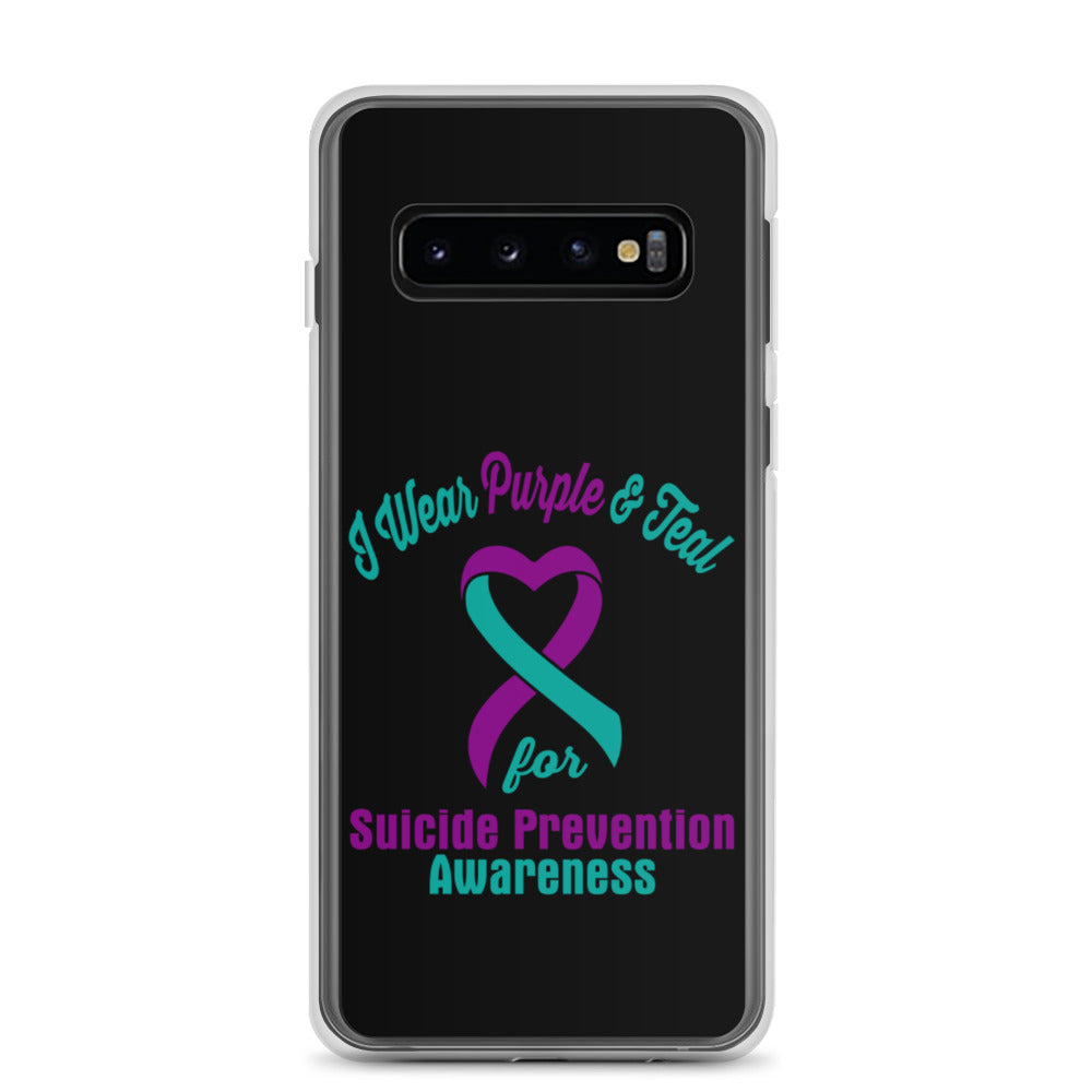 Suicide Awareness I Wear Purple & Teal Samsung Phone Case