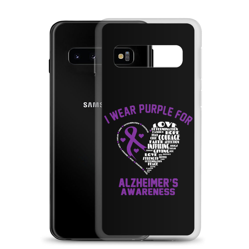 Alzheimer’s Awareness I Wear Purple Samsung Phone Case