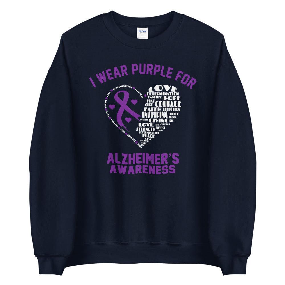 Alzheimer’s Awareness I Wear Purple Sweater