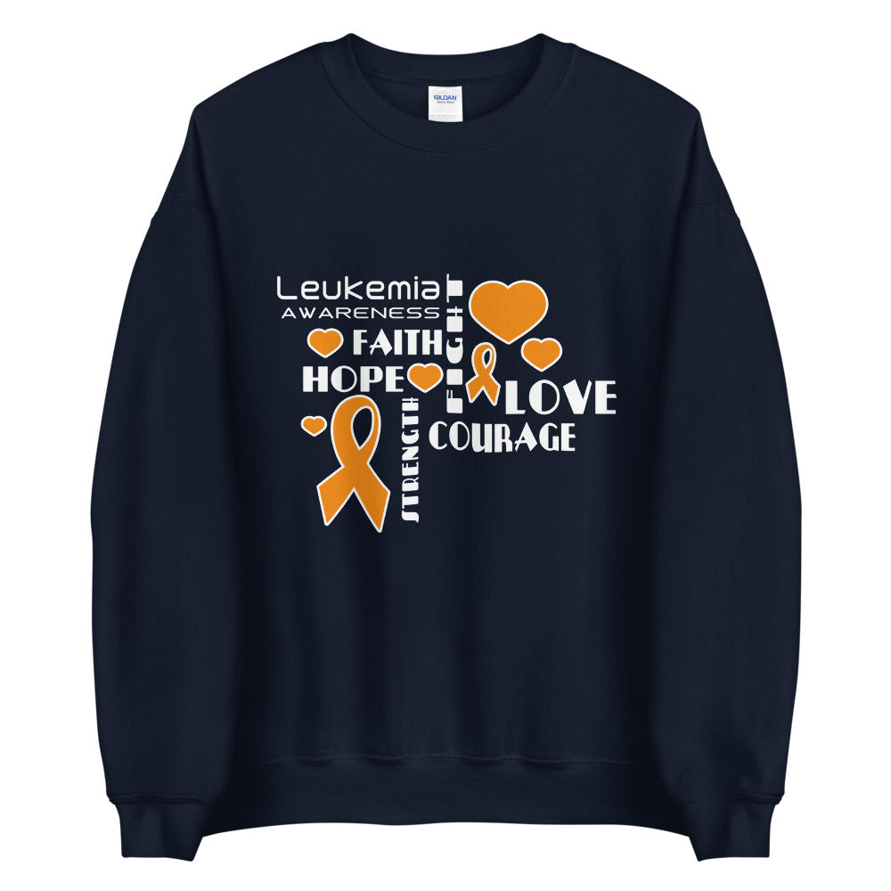 Leukemia Awareness Faith, Hope, Courage Sweater