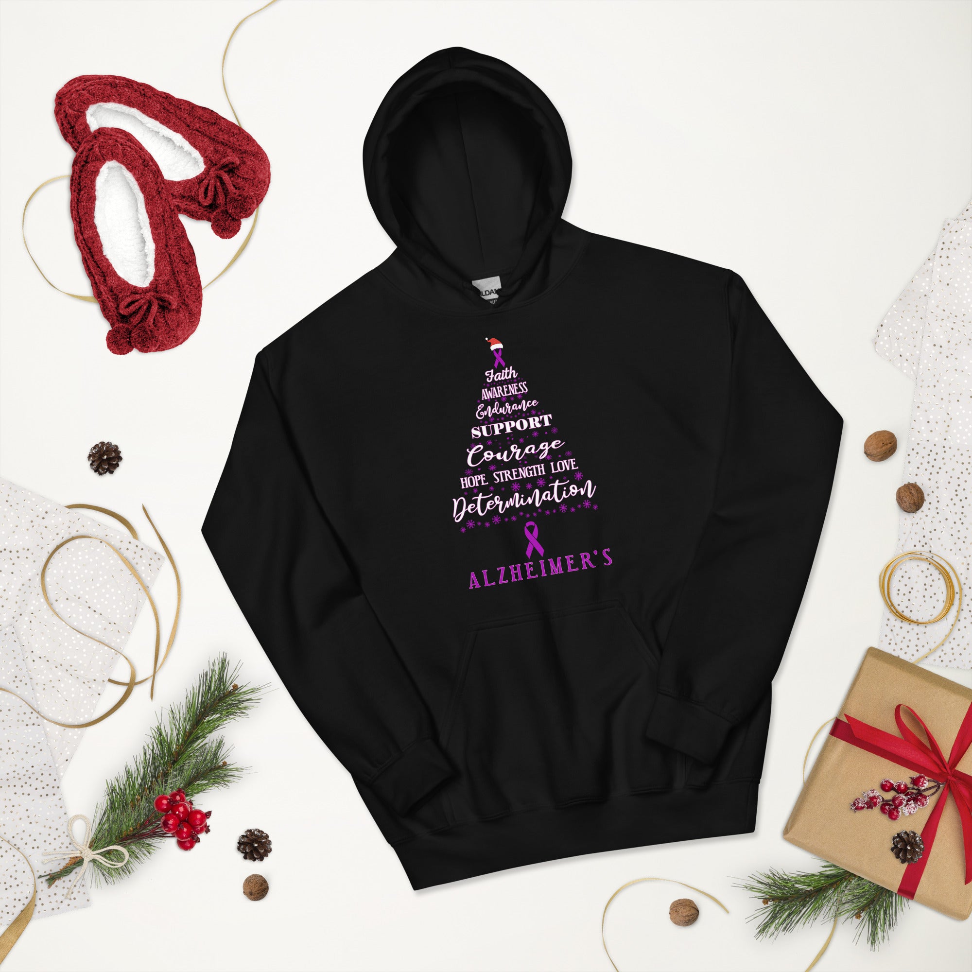 Alzheimer’s Awareness Christmas Tree Hoodie