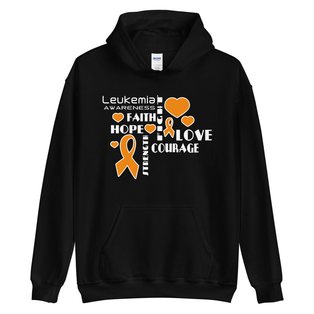 Leukemia Awareness Faith, Hope, Courage Hoodie