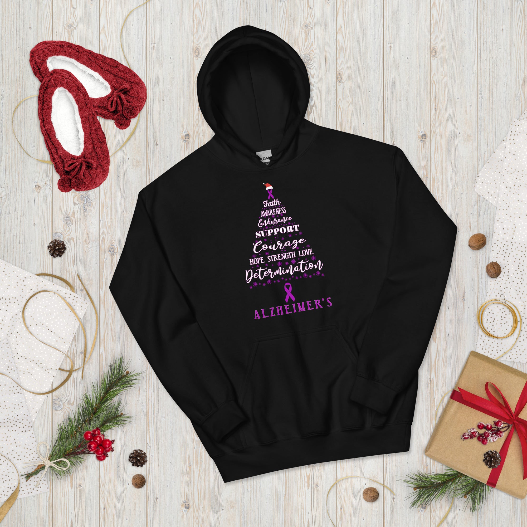 Alzheimer’s Awareness Christmas Tree Hoodie