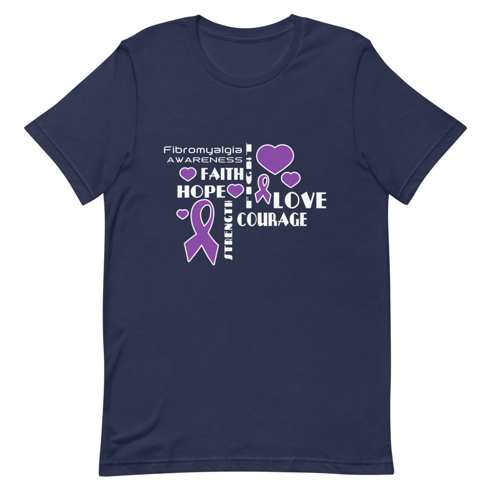 Fibromyalgia Awareness Faith, Hope, Courage T-Shirt