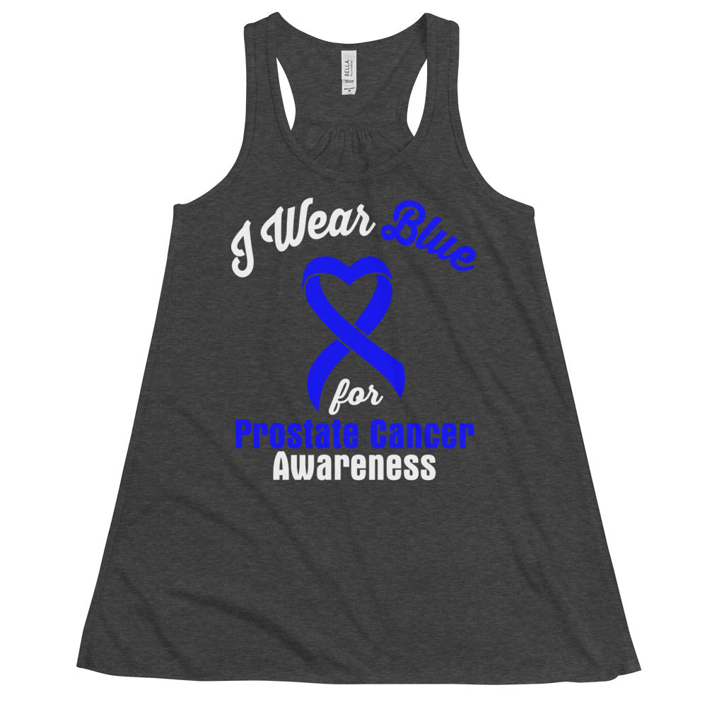 Prostate Cancer Awareness I Wear Blue Women’s Flowy Tank Top