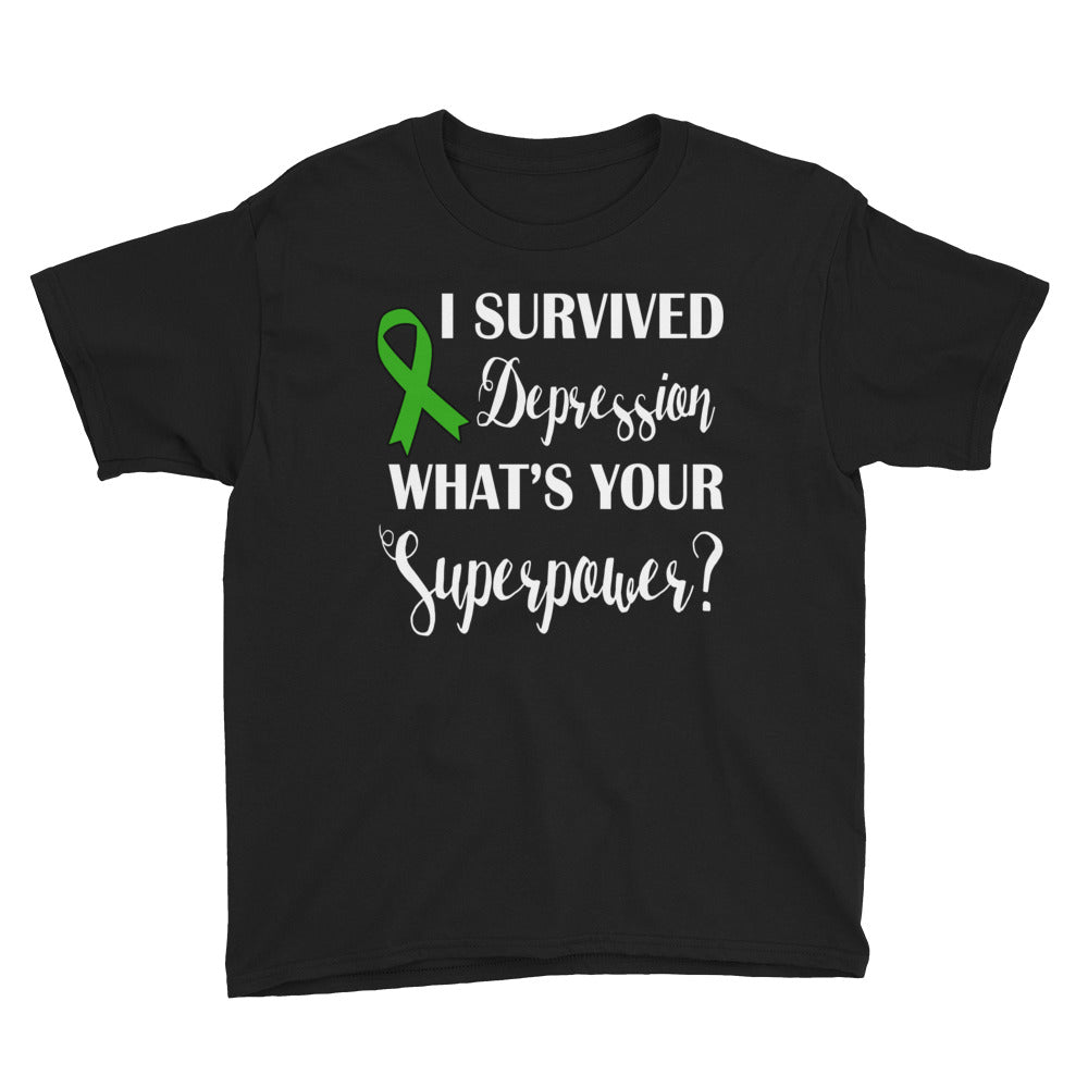 Depression Awareness I Survived, What’s Your Superpower? Kids T-Shirt