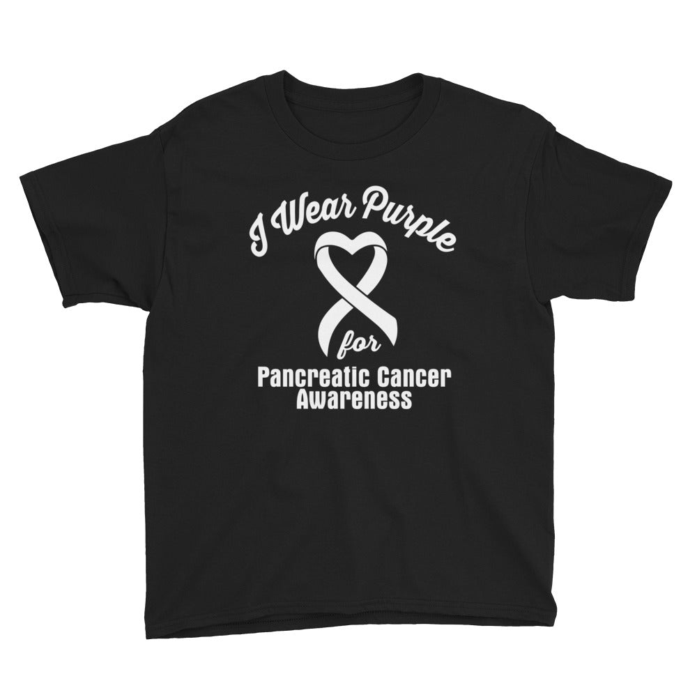 Pancreatic Cancer Awareness I Wear Purple Kids T-Shirt